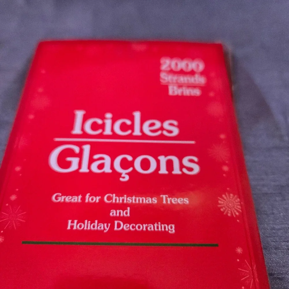 Vtg Christmas‎ Elegance 2000 Strands Gold Icicles Glacons Indoor Decoration New